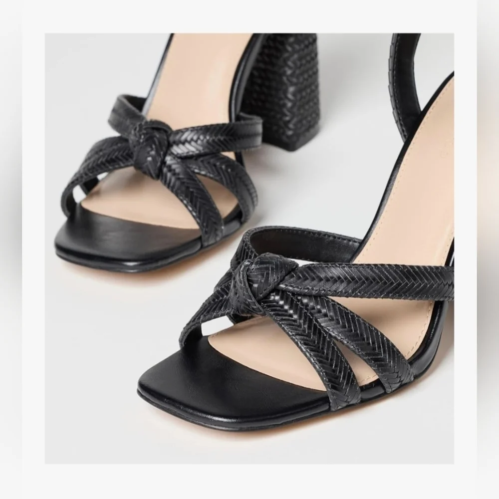 The Drop Women's Renalda Woven Chunky Heel Sandal #1211